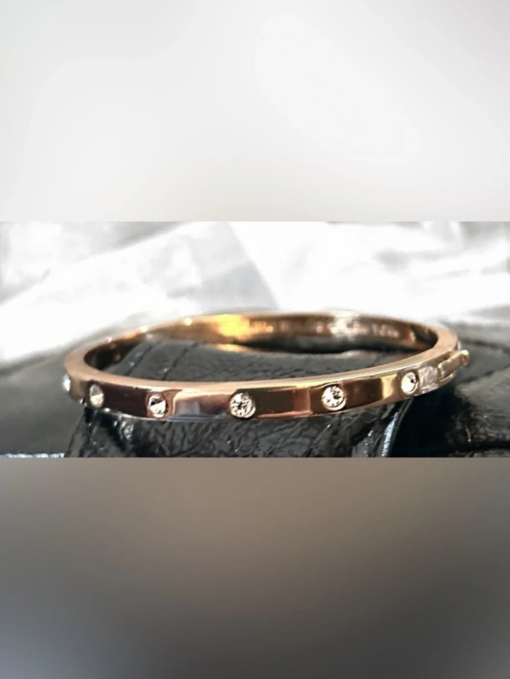 *NWOT (bag included) kate spade Rose Gold Crystal-Studded Bangle - Picture 14 of 15